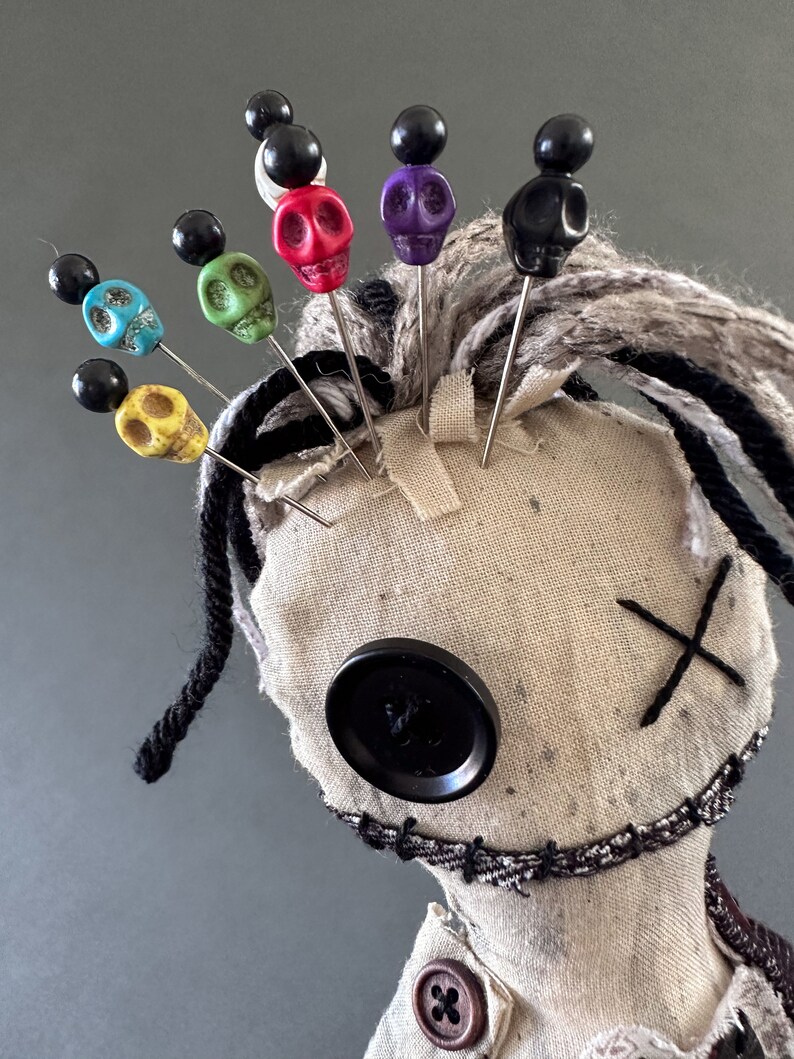 Voodoo Doll Authentic Voodoo Doll Poppet Doll Goth Doll Primitive Doll Good Luck Good Juju Good Vibes image 3