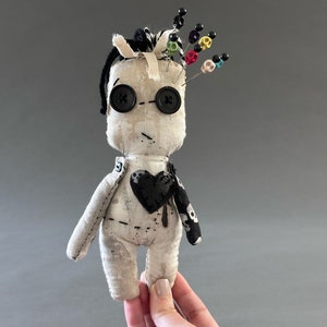 Handmade Voodoo Doll with Intention Pins – Good Luck Poppet for Protection, Manifestation & Positive Energy (7&quot; Tall)