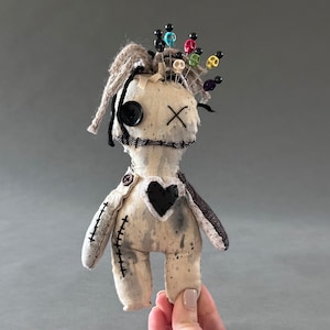 Voodoo Doll Authentic Voodoo Doll Poppet Doll Goth Doll Primitive Doll Good Luck Good Juju Good Vibes image 1