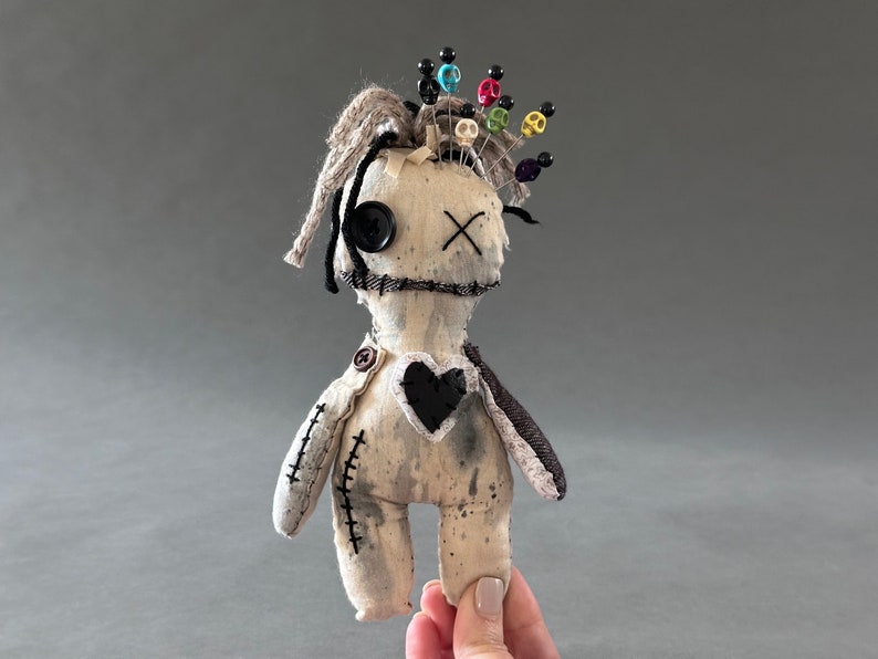 Voodoo Doll Authentic Voodoo Doll Poppet Doll Goth Doll Primitive Doll Good Luck Good Juju Good Vibes image 1