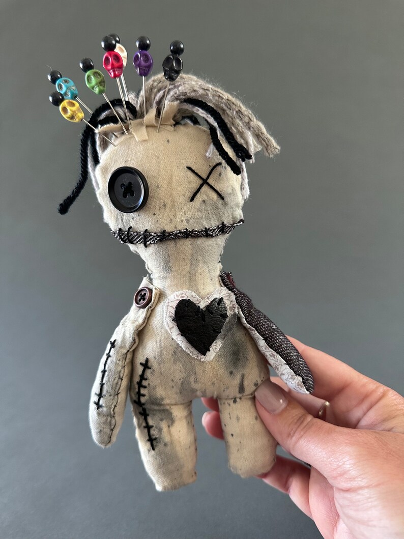 Voodoo Doll Authentic Voodoo Doll Poppet Doll Goth Doll Primitive Doll Good Luck Good Juju Good Vibes image 2