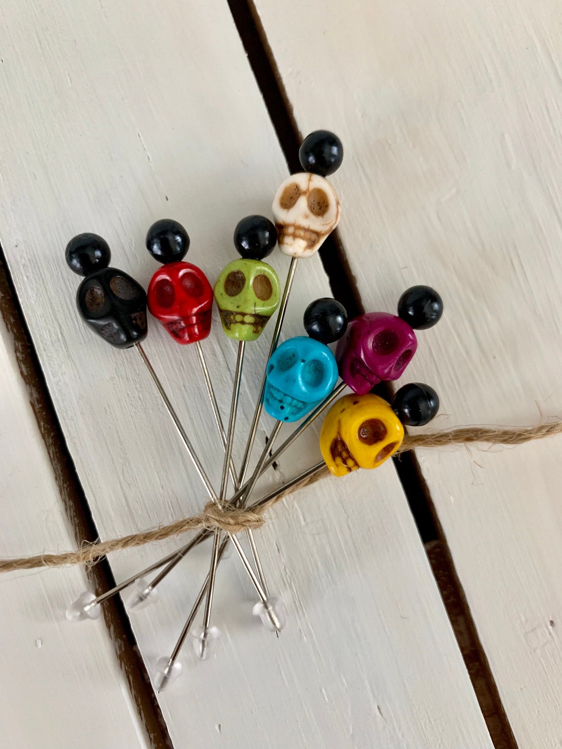 Set of skull pins accessory good vibes voodoo doll voodoo Etsy