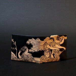 Cartera de piel - Monedero y monedero - Tarjetero - Doble pliegue - Cartera delgada The abduction