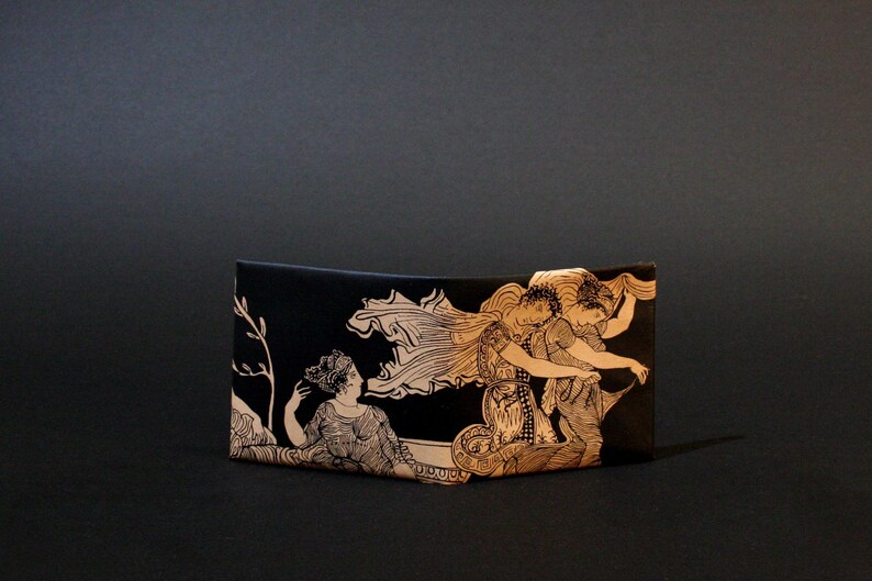 Cartera de piel - Monedero y monedero - Tarjetero - Doble pliegue - Cartera delgada The abduction