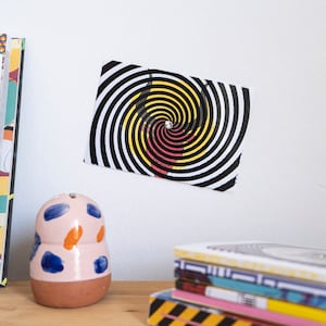 Drehen Postkarte/Wand-Dekor, interaktive optische Illusion. Der Minotaurus.