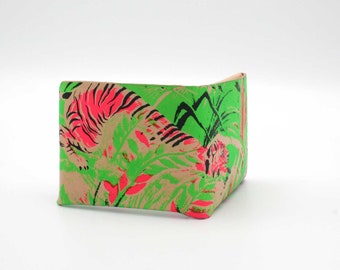 Cartera de piel - Monedero y monedero - Tarjetero - Doble pliegue - Cartera delgada