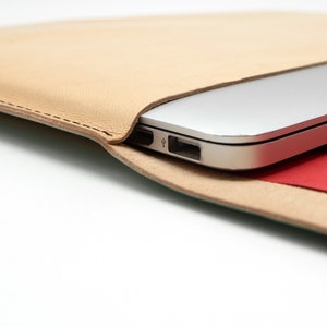 Cartera tipo sobre / maletín de cuero para sus documentos de trabajo, computadora portátil, tableta / bolso de gran tamaño / bolso de negocios. Alfabeto griego imagen 4