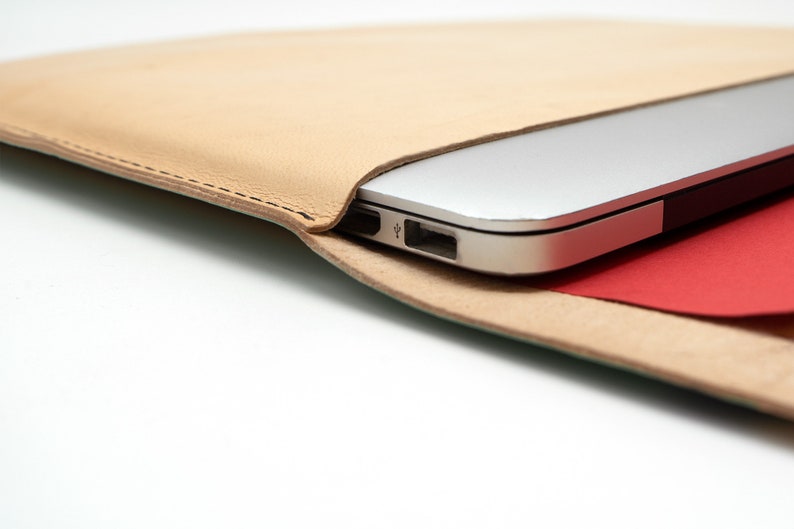 Cartera tipo sobre / maletín de cuero para sus documentos de trabajo, computadora portátil, tableta / bolso de gran tamaño / bolso de negocios. Alfabeto griego imagen 4