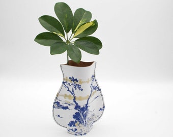 Leather Wrapped Vase, Japanese Print