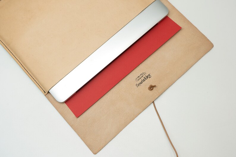Cartera tipo sobre / maletín de cuero para sus documentos de trabajo, computadora portátil, tableta / bolso de gran tamaño / bolso de negocios. Alfabeto griego imagen 6