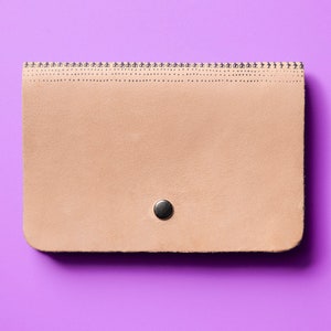 Leder Brieftasche Medium - Geld und Münzen Halter - Kartenetui - Bi-Fold - Schlanke Brieftasche / Geometrische Periode