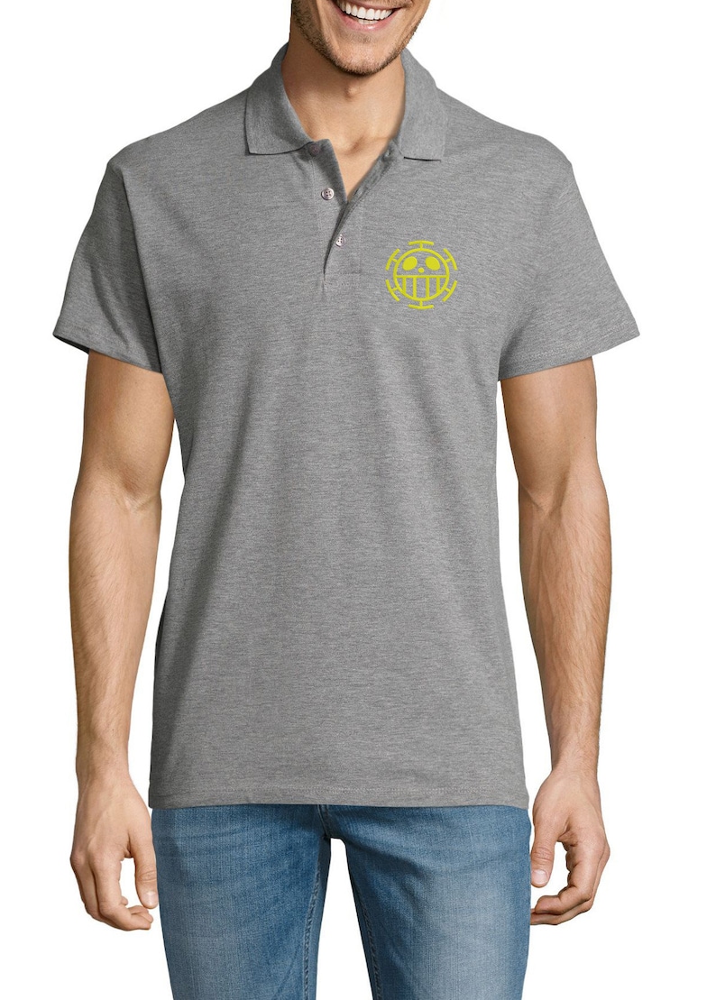 Embroidered One Piece Jolly Roger Luffy Anime Flag Symbol Sportswear Polo Shirt For Man Top Tees Summer Wear