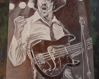 Phil Lynott Thin Lizzy Ballpoint Pen Drawing art unframed