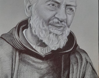 Impression d'art Padre Pio St Pio sans cadre