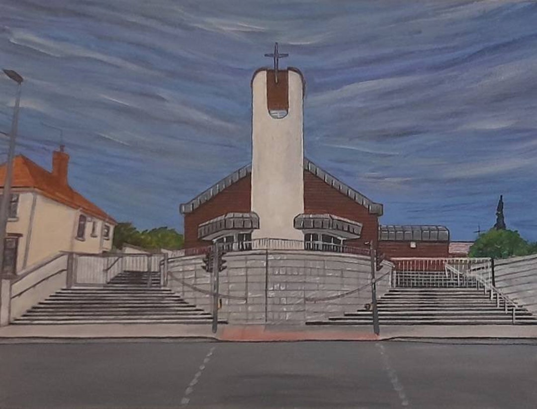St. Agnes Church, Andersonstown Road, Belfast Art Print Unframed - Etsy UK