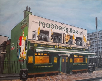 Impression d'art Madden's Bar Belfast sans cadre
