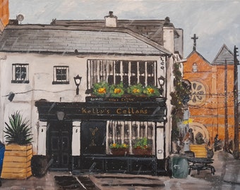 Kelly's in the Rain Original Painting Belfast