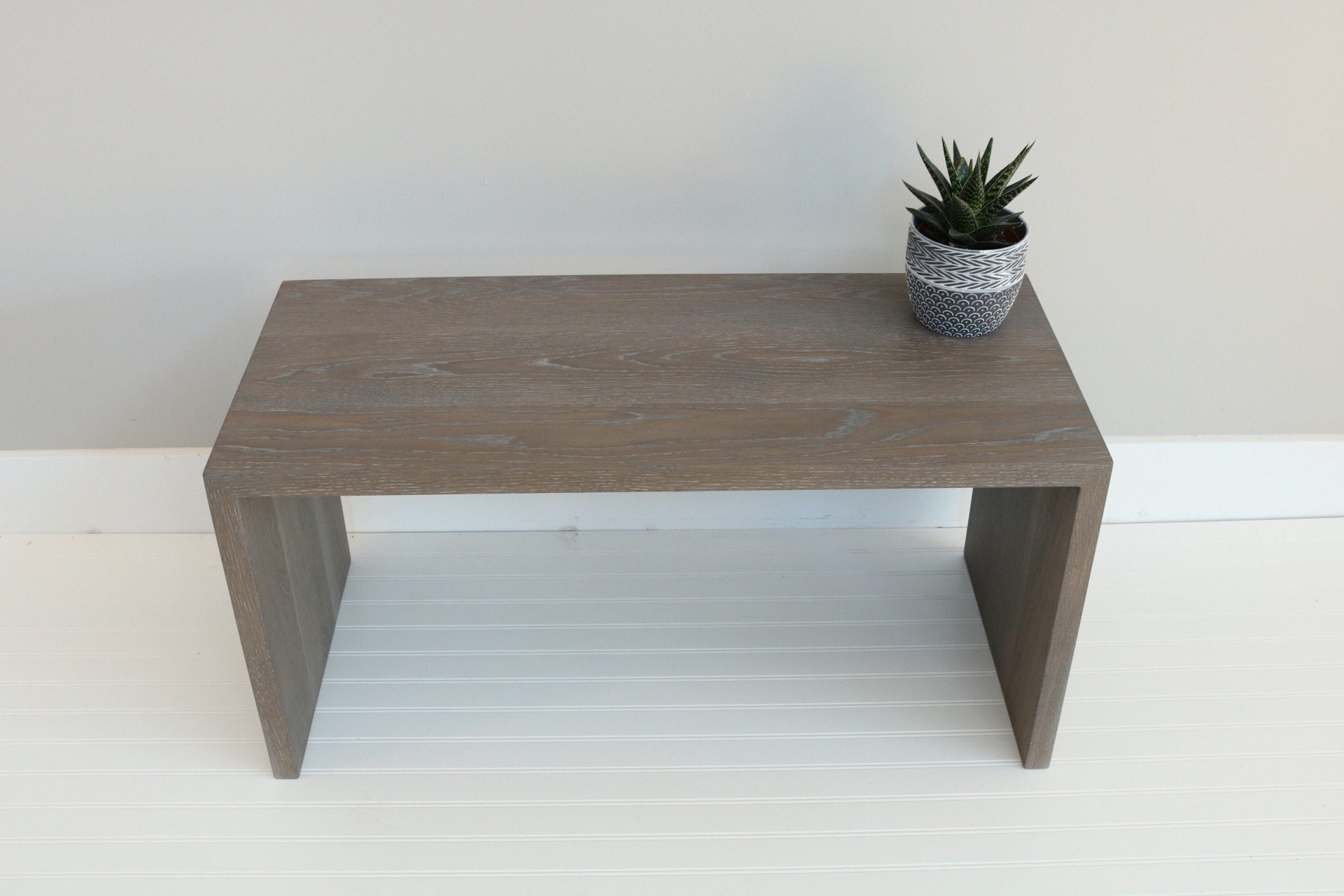 Wood Waterfall Bench Etsy