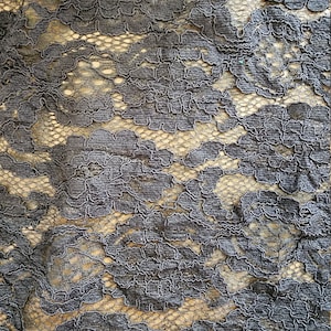 Black Chantilly lace fabric,  black Chantilly lace fabric by the yard. Chantilly lace fabric