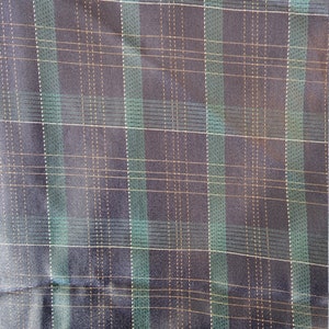 Navy blue Italian check suiting fabric, stripe senator fabric, suit fabric for men, navyblue cotton fabric, gray high quality suit fabric
