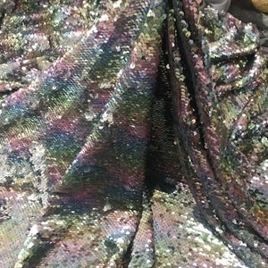 Multicolored sequins fabric,  sequins fabric, sequins fabric by the yard.