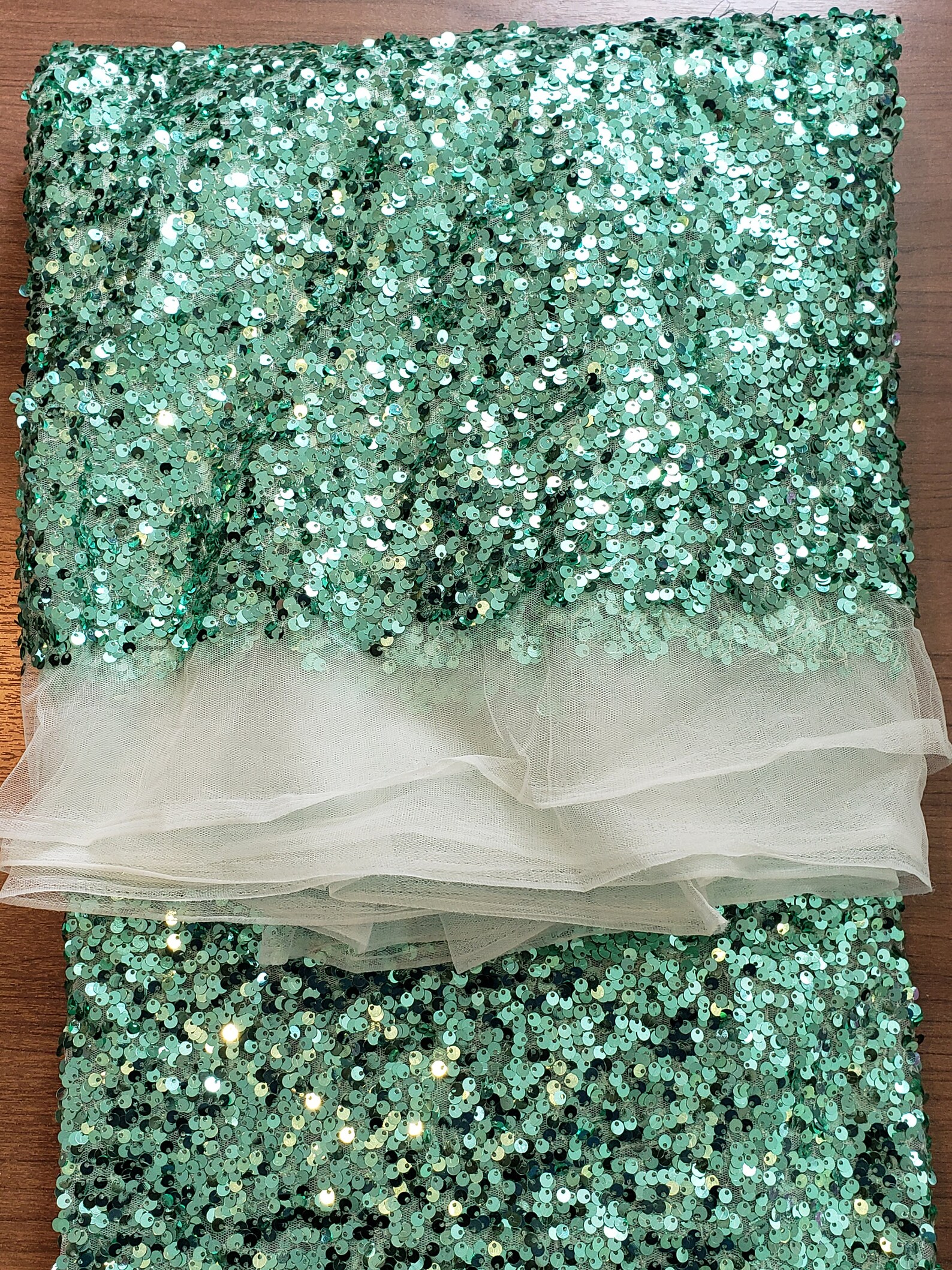 sequin green