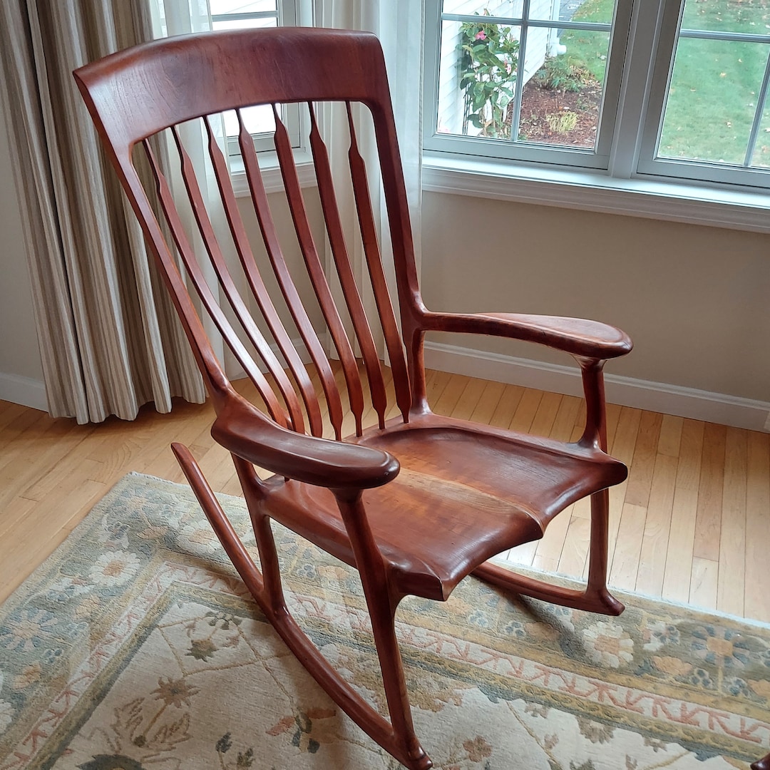 Rocking Chair- Curly Cherry - Hal Taylor Type. - Etsy