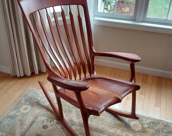 Rocking Chair- Curly Cherry - Hal Taylor type - PICK UP ONLY