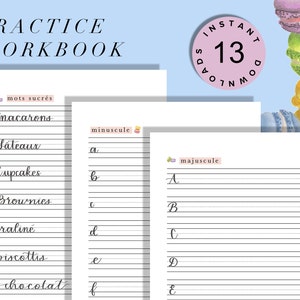 Modern Calligraphy - practice sheets - Instant Download
