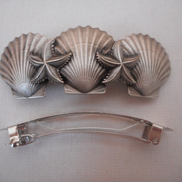 Shell Barrettes Metal Barrette - Etsy