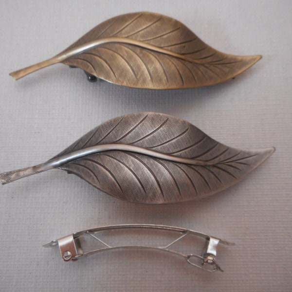 Stemmed Leaf Metal Barrette