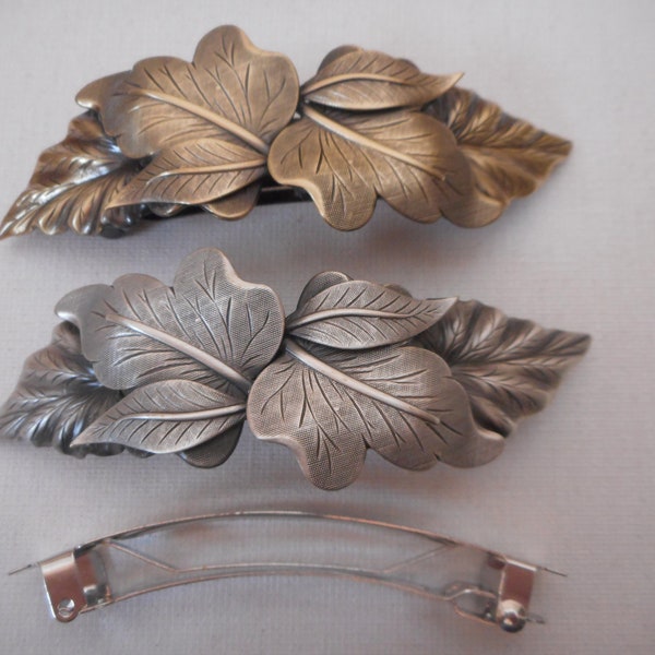 Leafy Arrangement Metal Barrette