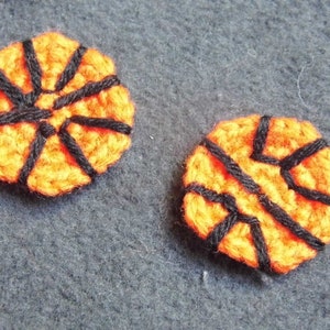 Crochet basketball - applique, crochet flowers, sports - 3 cm - New!