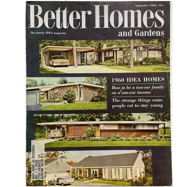 1960 Better Homes and Gardens Magazine, September 1960, Volume 38, Number 9, Vintage 60s Mid Century