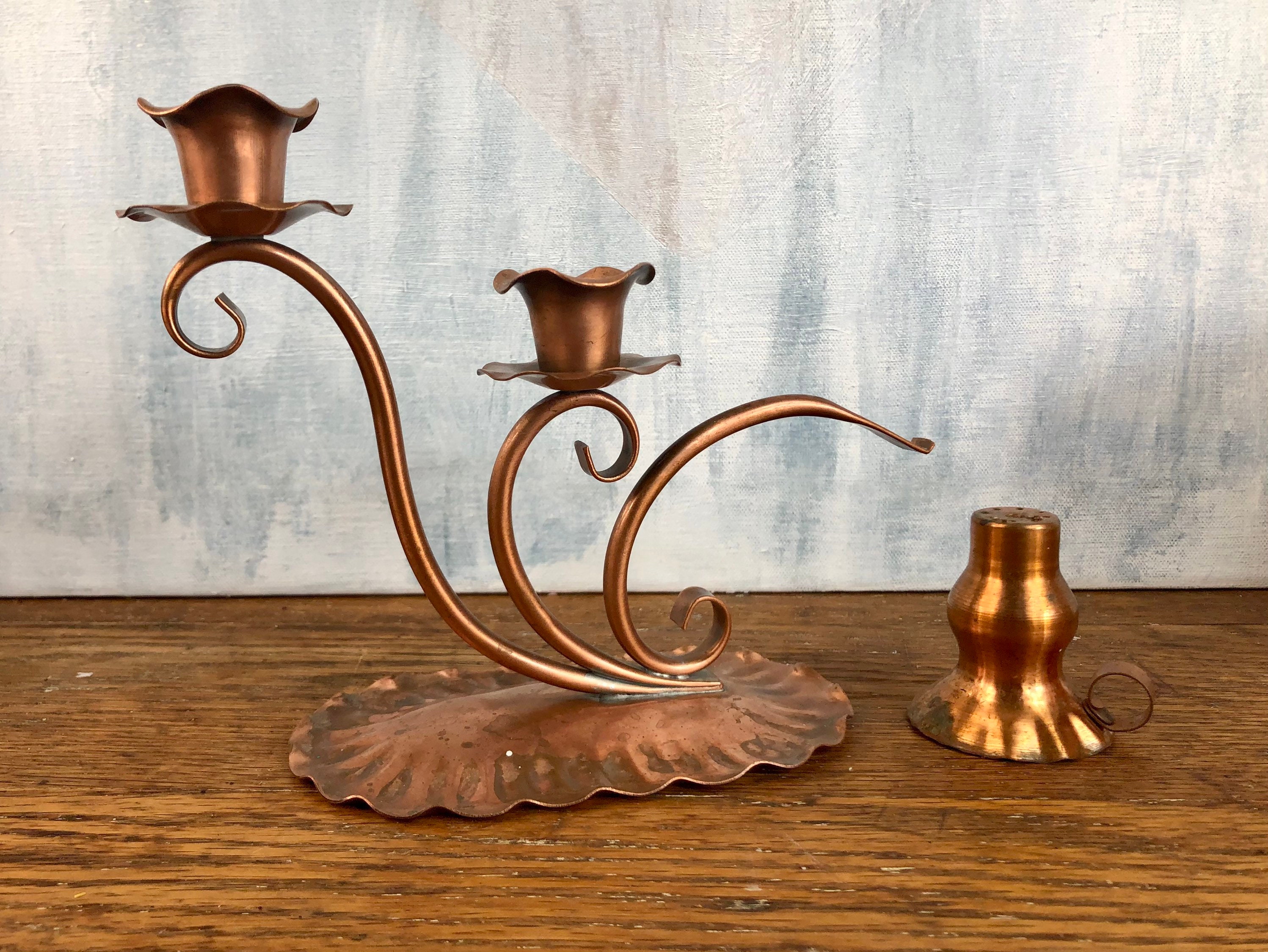 Assorted Vintage Copper Candle Holders Votive and Taper Etsy