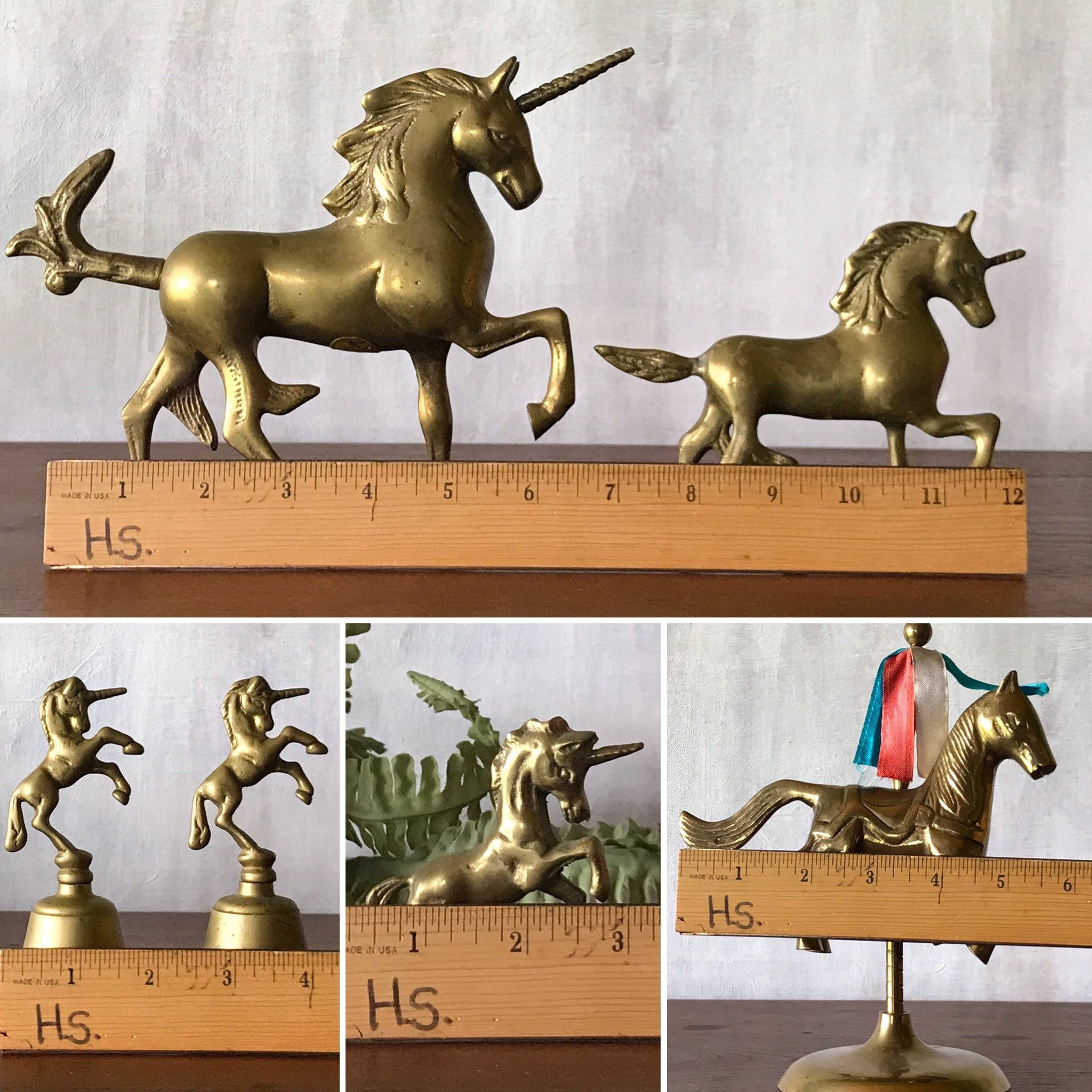 Vintage Brass Unicorns Figurines Select Your Favorite from Etsy