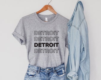 Detroit T-shirt | Unisex Tee | Graphic Tee | Retro | Cute | Michigan shirt | Detroit Tigers | Women's | Fashion | Gift Idea | Detroit City