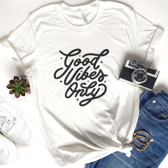 Good vibes only t shirt womens Clearance