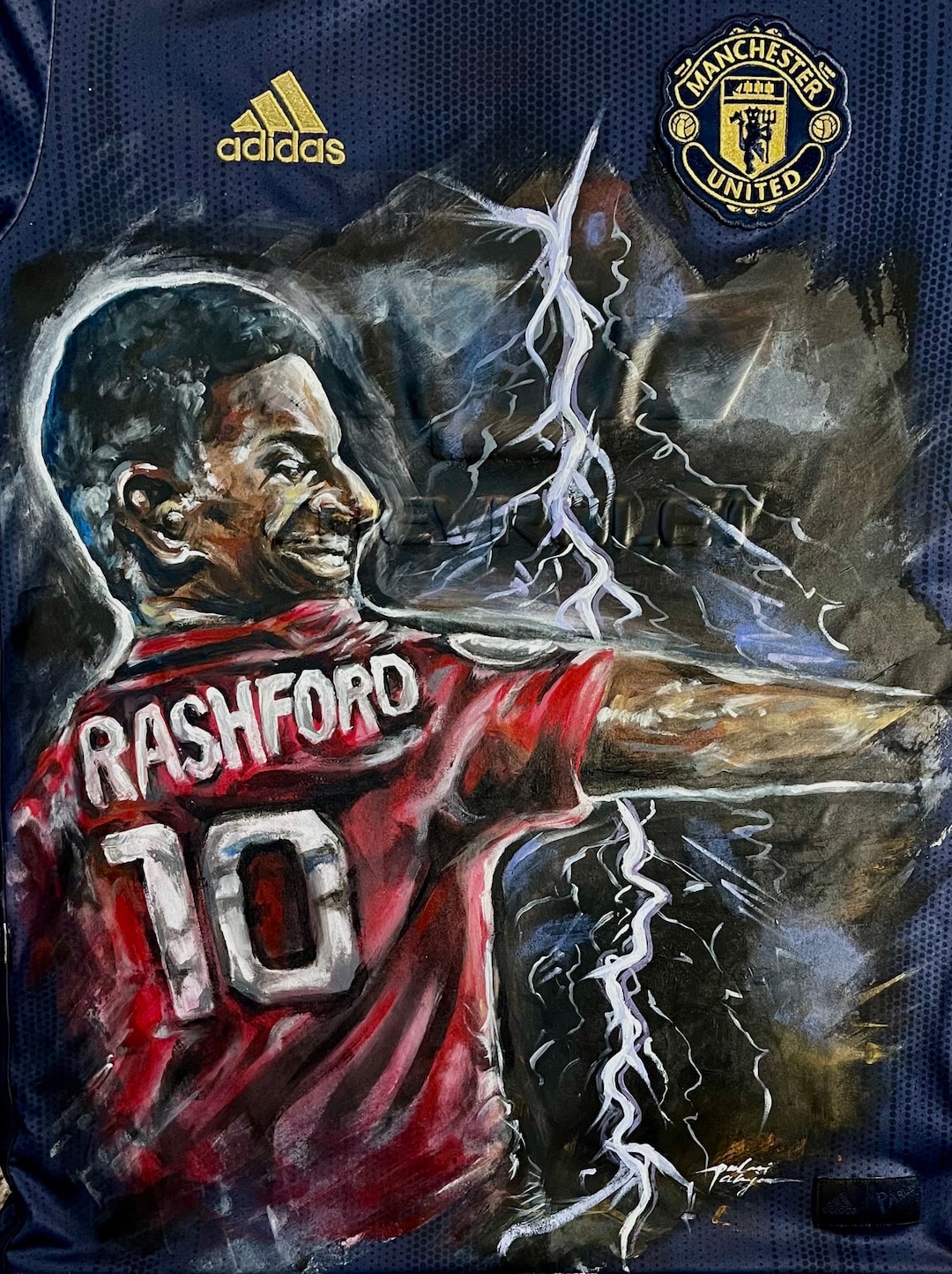 Marcus Rashford Drawring Easy Marcus Rashford Jersey Painting. Print. Prices Vary by Size - Etsy