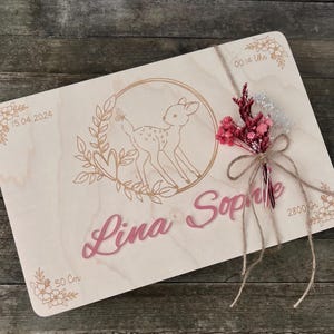 Erinnerungs Kiste aus Vollholz / individuell gestaltet / Geschenk zur Geburt / Geld Geschenk / Baby Namensgeschenk
