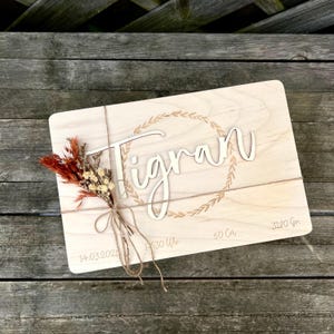 Erinnerungs Kiste aus Vollholz / individuell gestaltet / Geschenk zur Geburt / Geld Geschenk / Baby Namensgeschenk