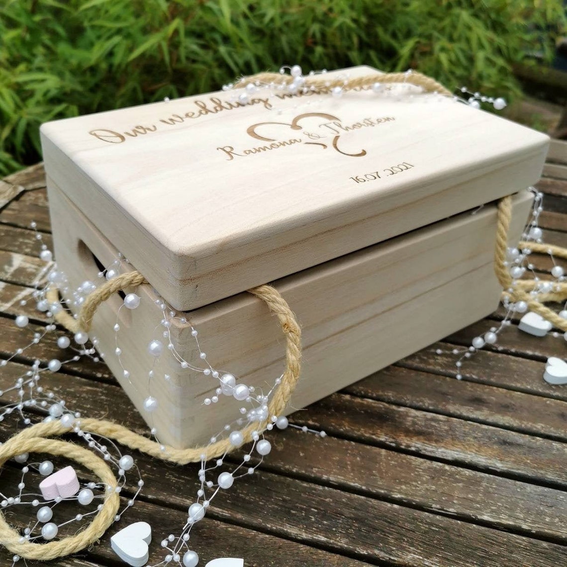 Boîte à souvenirs boîte photo boîte de mariage photo boîte de Etsy