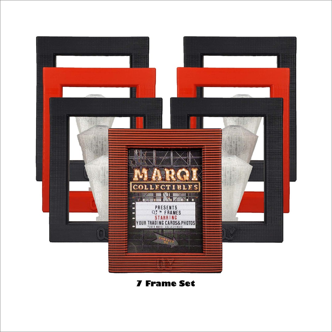 Qi Frames: Collectible Trading Card Frame Set (red & Black) - Etsy