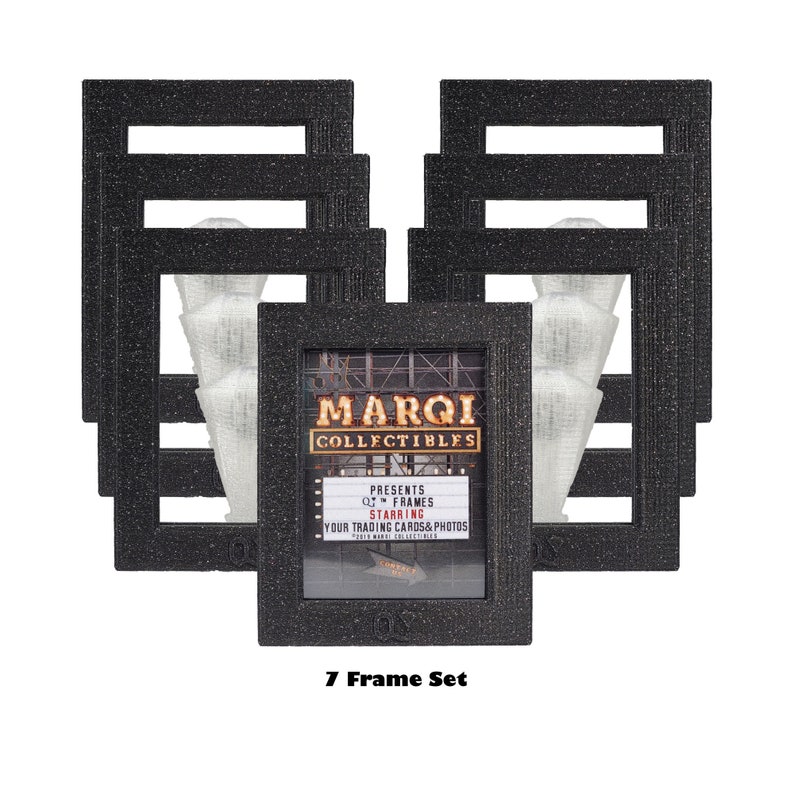 Qi Frames Collectible Trading Card Frame Set black Glitter Etsy