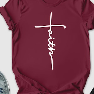 Faith T-shirt, Jesus, Christian Shirt, Faith Shirt, Vertical Cross, Cross, Faith Cross, Religious Shirt, Church, Disciple, Love,Grace, Faith