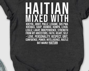 Haitian Shirt, Mainly Haitan Shirt, Haitian Life Shirt, Characteristics Of Haitian Tshirt, Gift For Haitian, Haitian Definition Tshirt, Girl