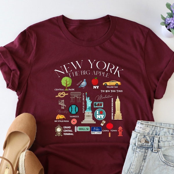 New York The Big Apple Shirt, I Love New York Shirt, New York Trip Shirt, Big Apple NYC Shirt, New Your City Souvenir Shirt, New Yorker Gift