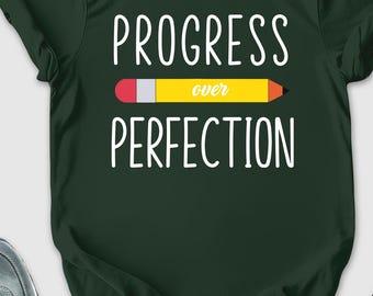 Progress Over Perfection Shirt, Teacher Squad Shirt, Self Growth Shirt, Motivational Teacher Tshirt, New Teacher Shirt, Educator Shirt, Girl