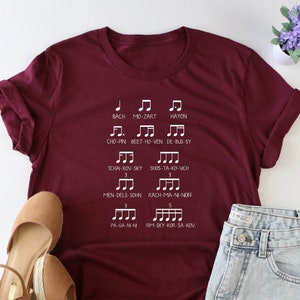 Composers Shirt, Classical Music Composer Shirt, Music Teacher Shirt, Muster Composers Shirt, Legend Composers Shirt, Musical Notation Shirt