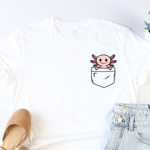 Pocket Axolotl Shirt, Pretty Axolotl Shirt, Axolotl Lover Shirt, Axolotl Birthday Shirt, Funny Axolotl Fan Shirt, Undersea Animal Shirt, Mom